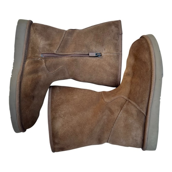 UGG Mid Suede Boot Chestnut Celvin 1118957 Zip Shearling Winter Women’s Size 10 - Picture 15 of 16